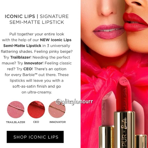 💋PÜR x Barbie Iconic Lips Signature Semi-Matte Lipstick💋 - Picture 3 of 4